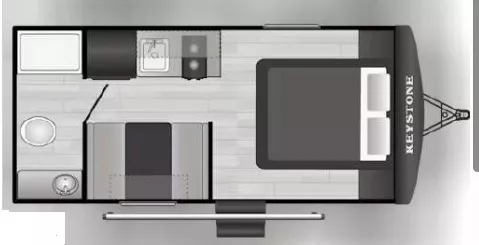 20' 2026 Keystone Hideout 178RB Floorplan