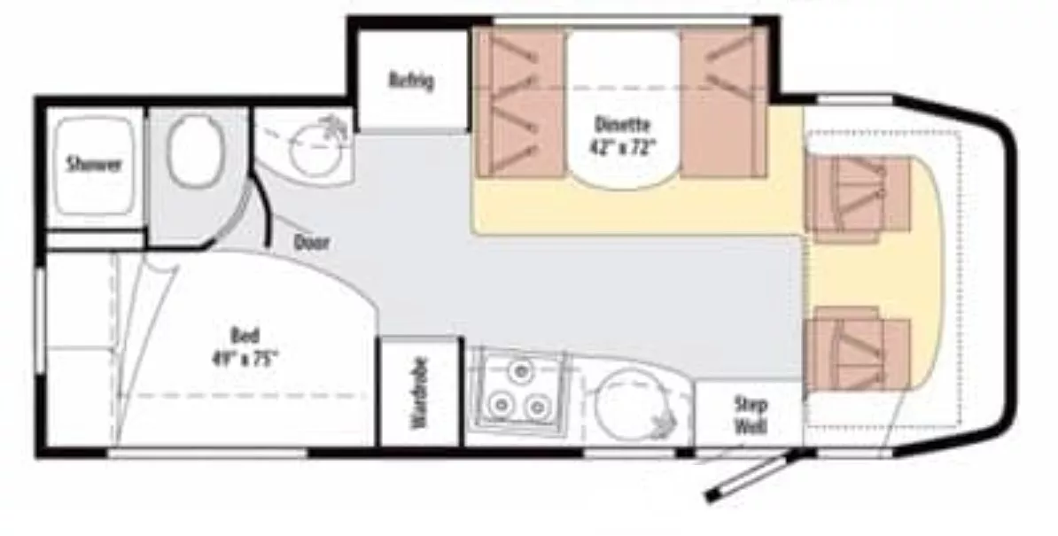 24' 2011 Winnebago Itasca Navion 24J w/Slide Floorplan
