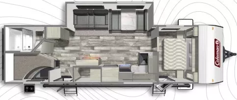 33' 2022 Dutchmen Coleman Lantern 285BH w/Slide - Bunk House Floorplan