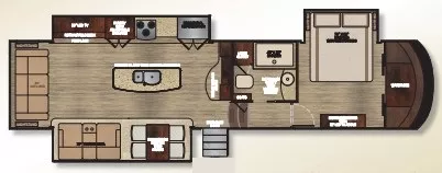 38' 2016 Vanleigh RV Vilano 365RL w/3 Slides Floorplan