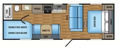 28' 2017 Jayco Jayfeather 264BHW - Bunk House Floorplan