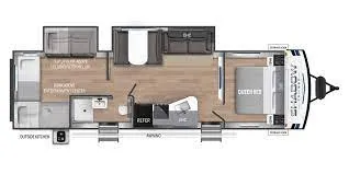 38' 2021 Cruiser RV Shadow 325BHS w/2 Slides - Bunk House Floorplan