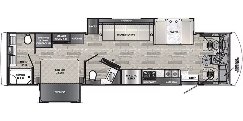 38' 2022 Forest River Georgetown Gt7 36D w/2 Slides Floorplan