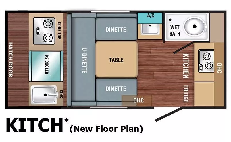 15' 2023 Braxton Creek Free Solo KITCH Floorplan