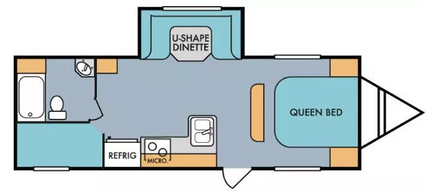 27' 2021 Riverside RV Retro 265RB w/Slide - Bunk House Floorplan