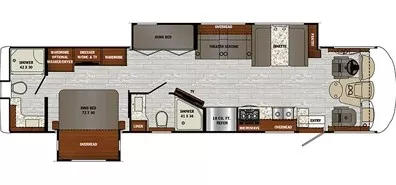 40' 2020 Forest River Georgetown Gt7 36K w/2 Slides - Bunk House Floorplan