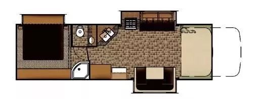 34' 2015 Nexus Ghost 34DS w/3 Slides Floorplan