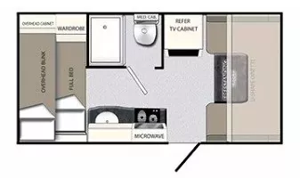 19' 2012 Forest River Coachmen Apex 18BH - Bunk House Floorplan