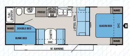 29' 2014 Jayco Jay Flight Swift 264BH Floorplan