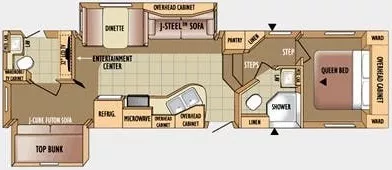 34' 2010 Jayco Eagle Super Lite 30.5DBSA w/2 Slides - Bunk House Floorplan