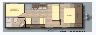 28' 2017 Crossroads Z-1 252BH - Bunk House Floorplan