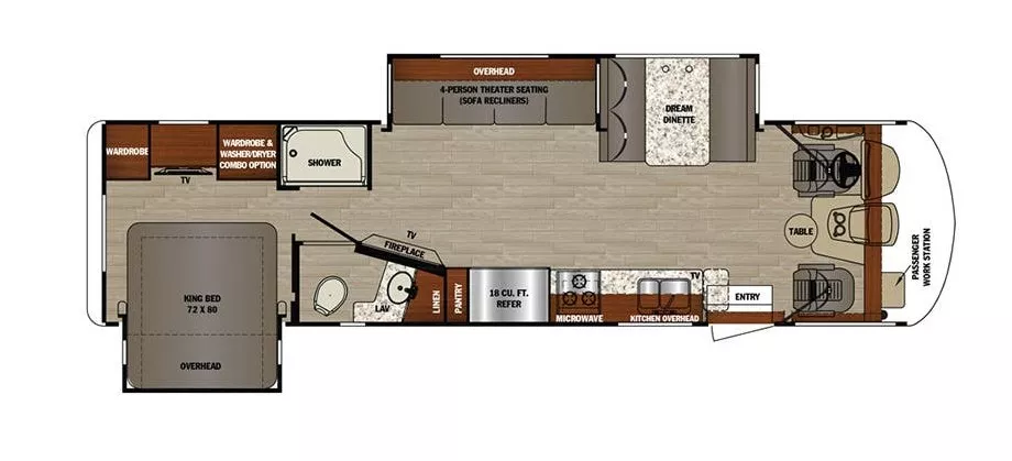 35' 2019 Forest River Georgetown 31L w/2 Slides Floorplan