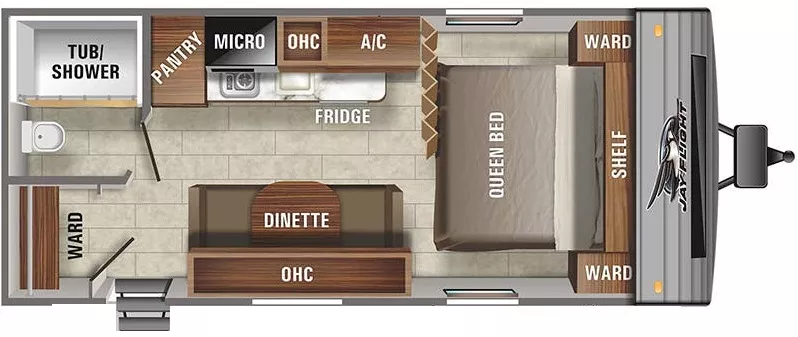 21' 2021 Jayco Jay Flight 195RB Floorplan