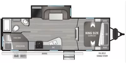 30' 2022 Cruiser RV Mpg Ultra Lite 2500BH w/Slide - Bunk House Floorplan