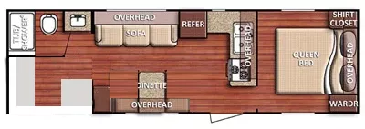 30' 2018 Gulf Stream Friendship 275FBG Floorplan