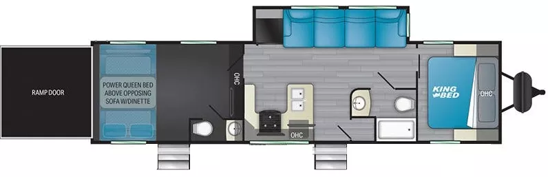 37' 2021 Heartland Torque 322 w/Slide - Toy Hauler Floorplan