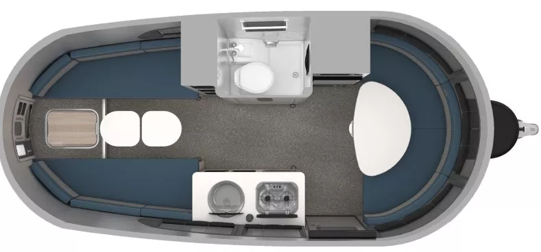 20' 2022 Airstream Basecamp 20X Floorplan