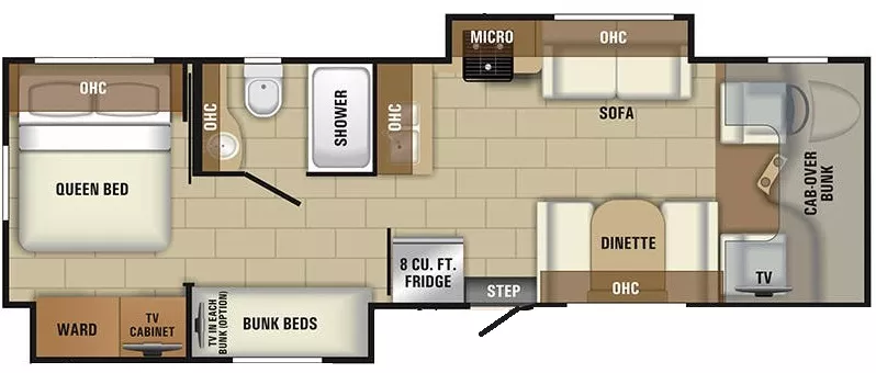 33' 2019 Entegra Coach Esteem 31L w/2 Slides - Bunk House Floorplan