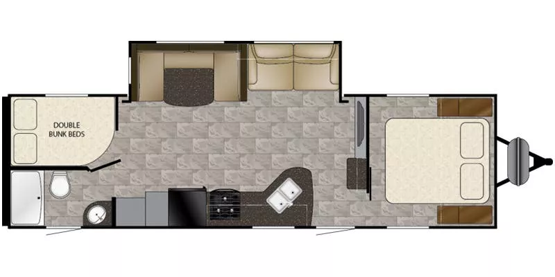 33' 2018 Heartland Trail Runner Sle 292SLE w/Slide - Bunk House Floorplan