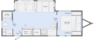 29' 2020 Winnebago Minnie 2701RBS w/Slide Floorplan
