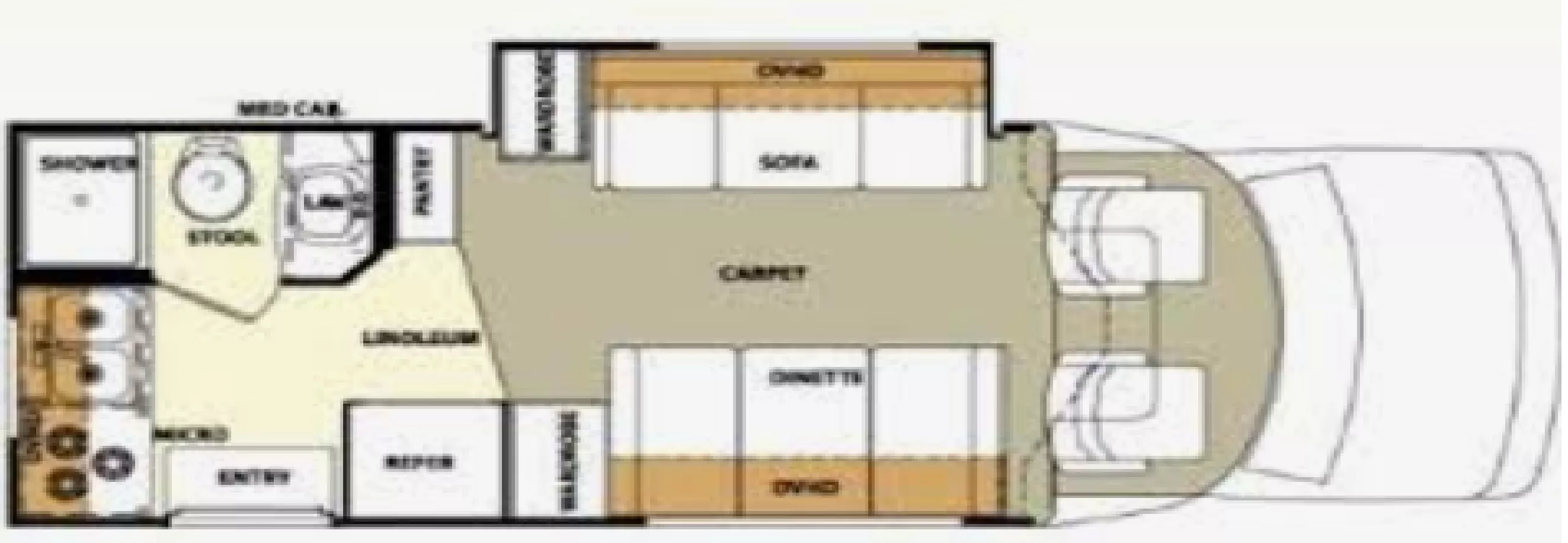 24' 2004 Forest River Lexington 235 w/Slide Floorplan