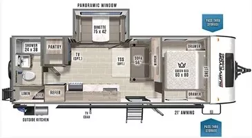 28' 2021 Forest River Legend 252RBLE w/Slide Floorplan