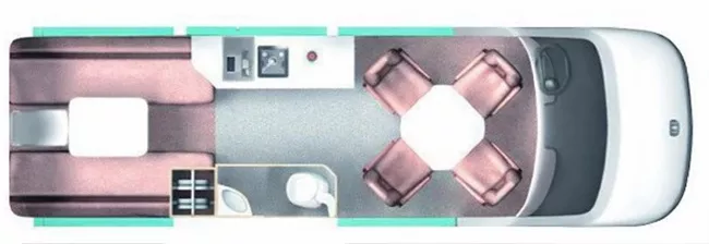 22' 2006 Roadtrek Adventurous RS Floorplan