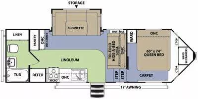 29' 2014 Forest River V-Cross Vibe 823VDS5 w/Slide Floorplan