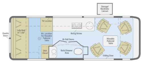 24' 2014 Winnebago Era 170X Floorplan