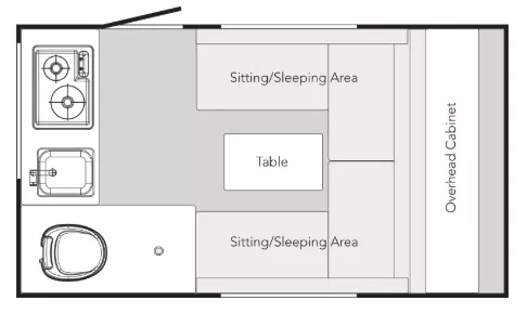 15' 2020 Nucamp RV T@B 320S BOONDOCK E Floorplan