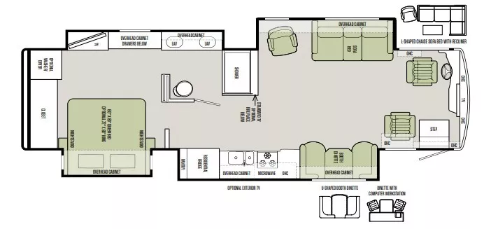 39' 2016 Tiffin Allegro Red 37PA 360hp Cummins w/4 Slides Floorplan