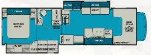 32' 2017 Forest River Leprechaun 310BH w/2 Slides - Bunk House Floorplan