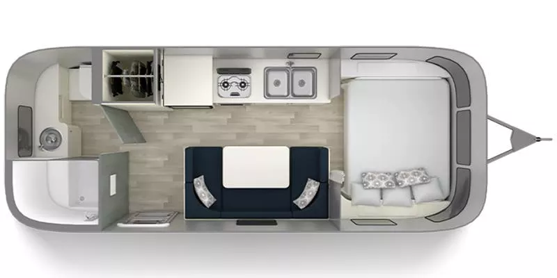 22' 2023 Airstream Bambi 22FB Floorplan