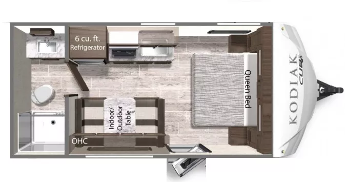 21' 2021 Dutchmen Kodiak Cub 177RB Floorplan