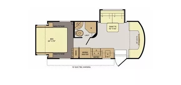 25' 2012 Fleetwood Jamboree Sport 24R CSA w/2 Slides Floorplan