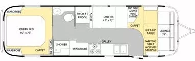 31' 2013 Airstream Classic 30 Floorplan