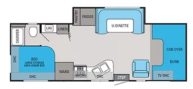 28' 2014 Jayco Redhawk 26XS w/Slide Floorplan