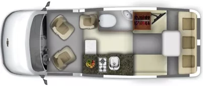 22' 2006 Roadtrek POPULAR 210 Floorplan