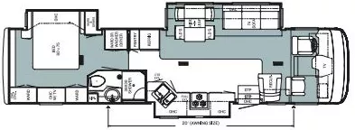 37' 2005 Newmar Kountry Star 3742 w/3 Slides Floorplan