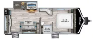 27' 2021 Grand Design Imagine 2250RK w/Slide Floorplan