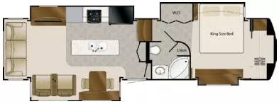 39' 2018 Drv Mobile Suites 36RSSB3 w/3 Slides Floorplan