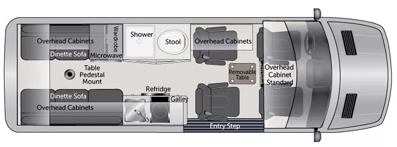24' 2019 American Coach American Patriot MD4 170EXT Floorplan