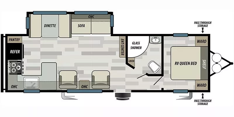 33' 2020 Forest River Salem 37RKS w/Slide Floorplan