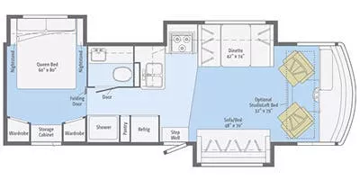 30' 2015 Itasca Sunstar 30T w/3 Slides Floorplan