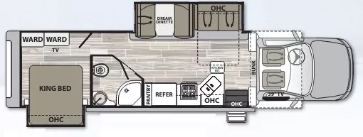 36' 2019 Dynamax Isata 5 36DSD w/2 Slides Floorplan