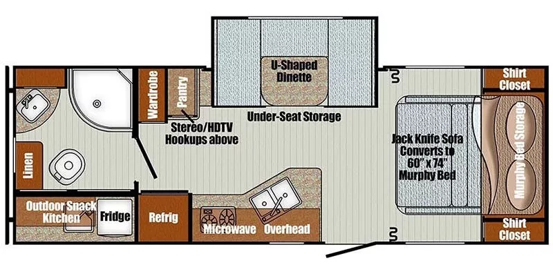 27' 2022 Gulf Stream Vintage Cruiser 23MBS w/Slide Floorplan
