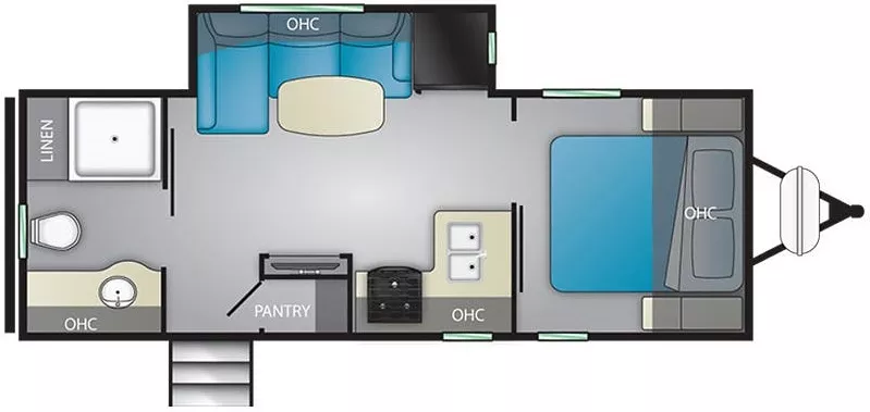 28' 2020 Heartland Wilderness 2400RB w/Slide Floorplan