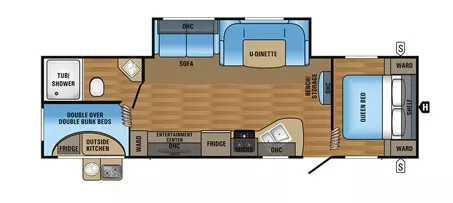 33' 2017 Jayco Jay Flight Slx 284BHSW w/Slide - Bunk House Floorplan