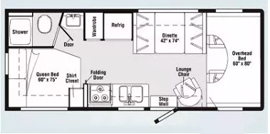 24' 2009 Winnebago Access 24V Floorplan