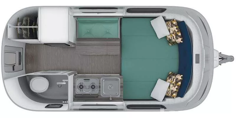 16' 2019 Airstream Nest 16FB Floorplan